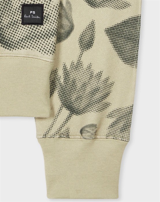 Half Tone Floral Print Sweatshirt